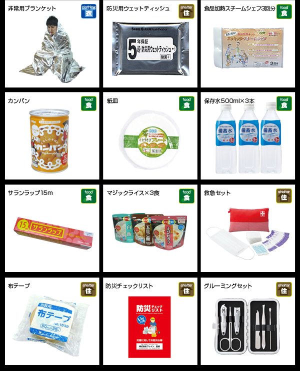 防災38点セット