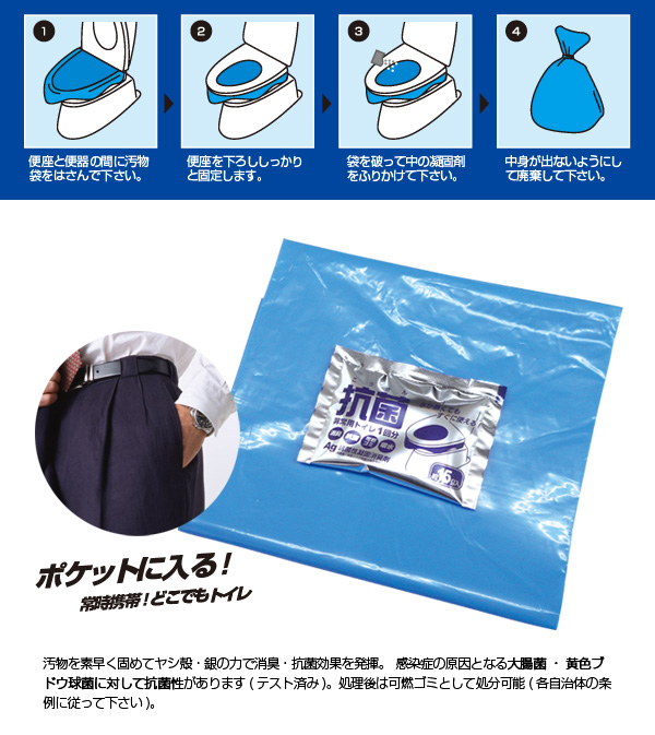 抗菌性非常用トイレ