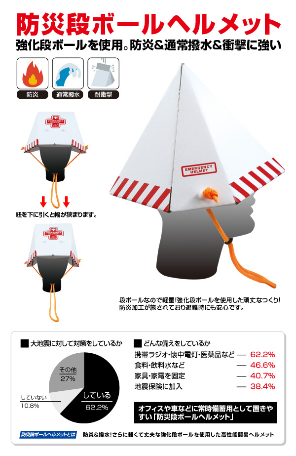 段ボールヘルメット